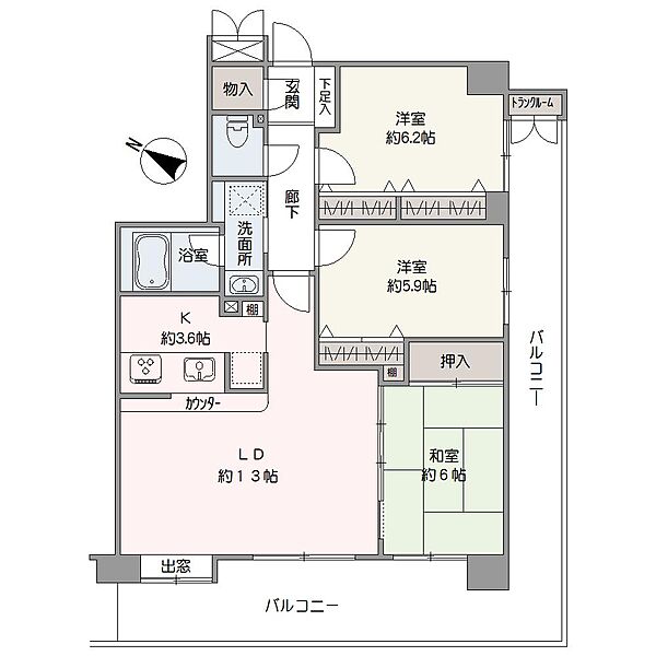 間取りを拡大表示