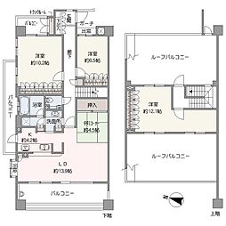 クリオレミントンヴィレッジ国立 4LDKの間取図画像