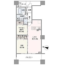 イニシア新川崎 1SLDKの間取図画像