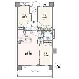 クリオ川崎大師公園 3LDKの間取図画像