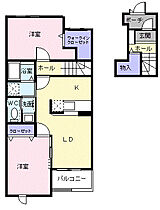 アルカンシェル 202 ｜ 京都府南丹市園部町横田7号162番地1（賃貸アパート2LDK・2階・60.17㎡） その2