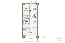 プレサンスグラン覚王山 3LDKの間取図画像