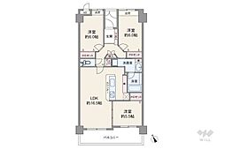 ソフィア菊坂町 3LDKの間取図画像