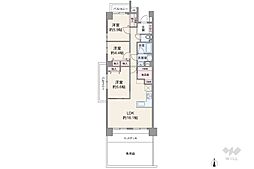 ジャルダン白金公園4番館 3LDKの間取図画像