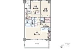 プレミスト覚王山向陽町 2LDKの間取図画像