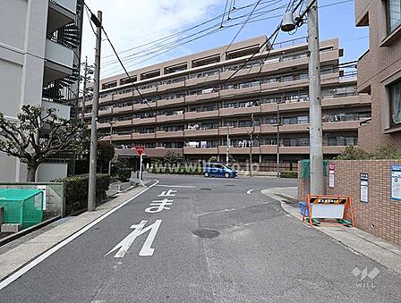 物件の東側前面道路（南側から）