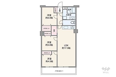 3LDK 間取り