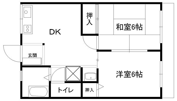 プリマベーラ 102｜栃木県足利市錦町(賃貸アパート2DK・1階・41.32㎡)の写真 その2