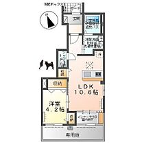 リッシュ 101 ｜ 栃木県足利市福居町（賃貸アパート1LDK・1階・42.15㎡） その2