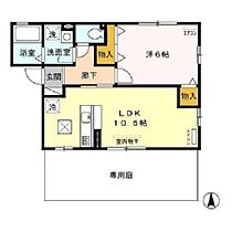 リヴィエール 101 ｜ 栃木県足利市大前町（賃貸アパート1LDK・1階・40.51㎡） その2