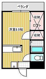 プチ・メゾンフジ 1Kの間取図画像
