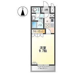 エルアールA 1Kの間取図画像