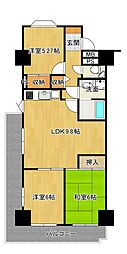 セントラルハイツ足利 3LDKの間取図画像