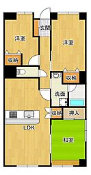 ガーデンパレスわたらせ 3LDKの間取図画像