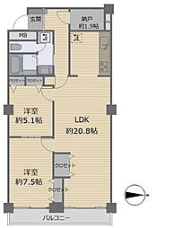 間取図画像 2LDK