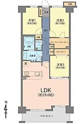 レイディアントシティ向ヶ丘遊園フランス街区 3LDKの間取図画像