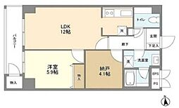 JR山手線 恵比寿駅 徒歩5分の賃貸マンション 4階1SLDKの間取り