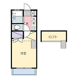 仙台市営南北線 旭ヶ丘駅 徒歩5分の賃貸アパート 1階1Kの間取り