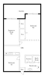 稲荷コーポ 3LDKの間取図画像