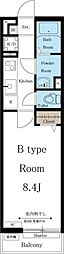 リブリ・山王 1Kの間取図画像