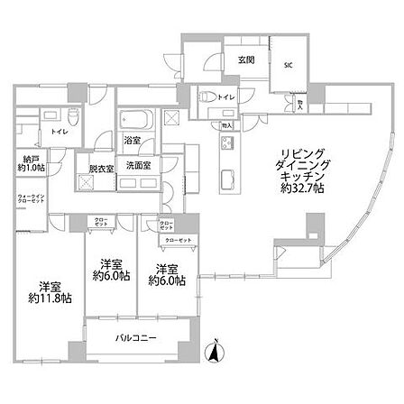 3LDK 間取り