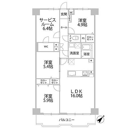 3SLDK 間取り