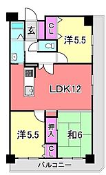 プレステージ大久保駅前 3LDKの間取図画像