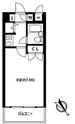 藤和シティコープ新前橋 1Kの間取図画像