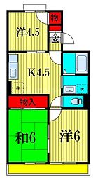 エクセル西船橋 2階3Kの間取り