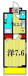 ＣＡＲＮＡＢＹ 2階1Kの間取り