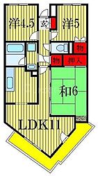 ライフタウン北本町 1階3LDKの間取り