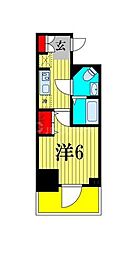 Alivis船橋East 12階1Kの間取り