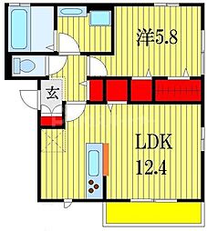 アルコイリス 1LDKの間取図画像
