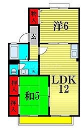 グランカーサ 2LDKの間取図画像