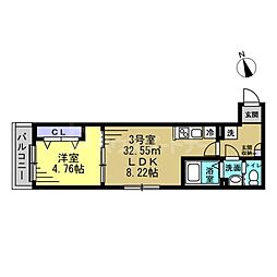 YSA薬園台 1LDKの間取図画像