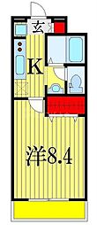 ベイグランデ 1Kの間取図画像