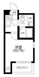 Gluck船橋 1Kの間取図画像