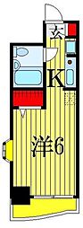 ベルシェ船橋ラマージュ 1Kの間取図画像