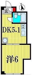 コム・トーコー 1DKの間取図画像