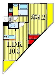 ウイングテラス前原 1LDKの間取図画像