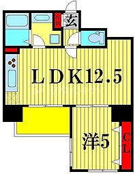 グリシーヌ 1LDKの間取図画像