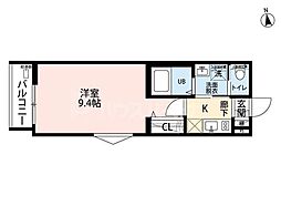 エフマーレ 1Kの間取図画像