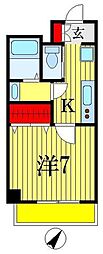 ラピス 1Kの間取図画像