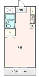 サンヒルズ習志野 ワンルームの間取図画像