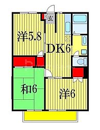 AKハウス 3DKの間取図画像