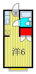 マック・ハイツ鎌ヶ谷 1Kの間取図画像