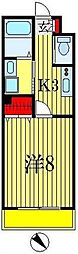 LEOGARDEN弐拾六番館 1Kの間取図画像