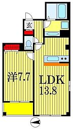 コンフォーティア 1LDKの間取図画像