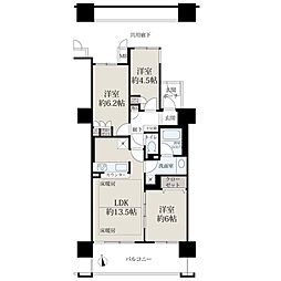 セントラルレジデンス城東シティタワー 3LDKの間取図画像