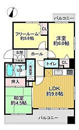 グルーブ兵庫グランアリーナ 2SLDKの間取図画像